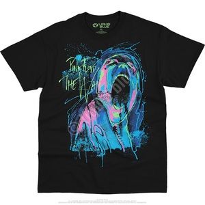 Liquid Blue Pink Floyd The Wall Blacklight T-shirt